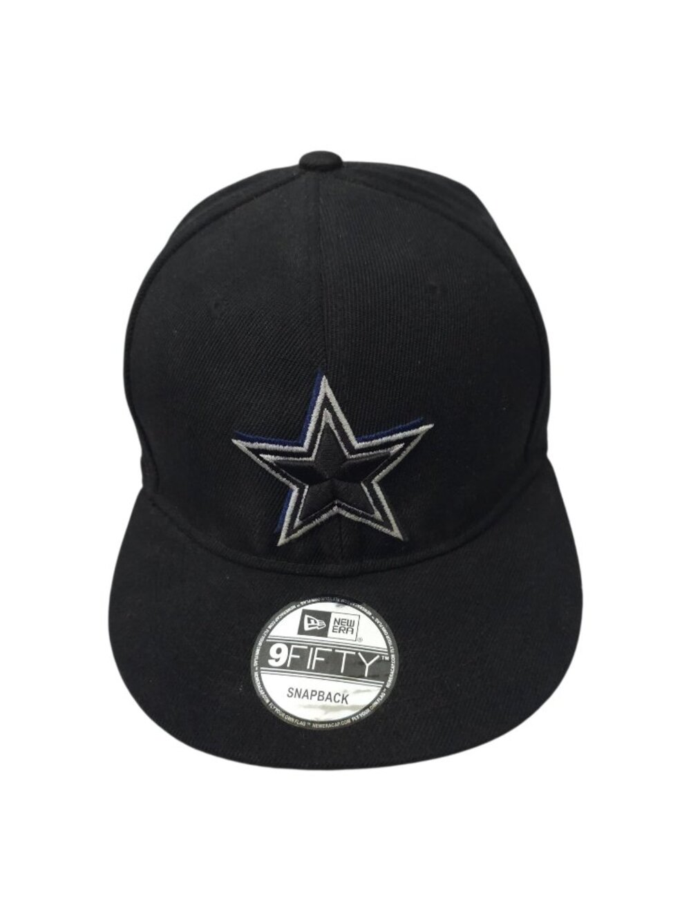 New Era Dallas Cowboys 9FIFTY Black Snapback Hat Embroidered Blue Gray Star Cap